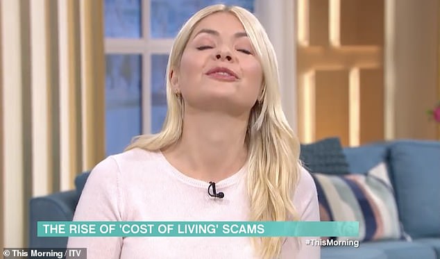 So close! The presenter recalled the scary incident, admitting it was only after she clicked through and her bank details were requested that she realised it was a scam