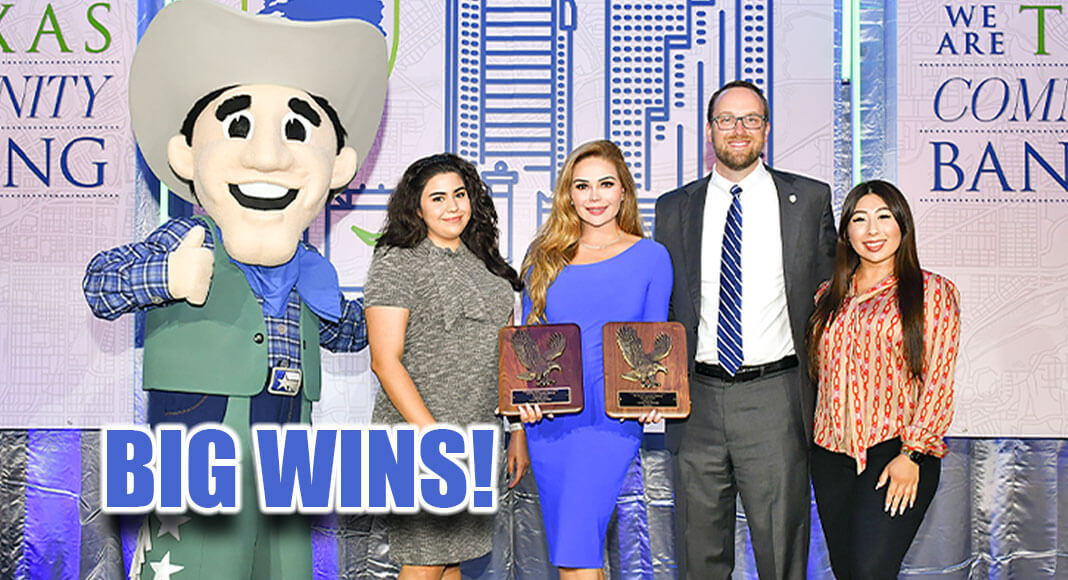 Lone Star National Bank proudly displays their prestigious awards. Courtesy Image