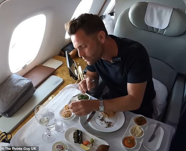 Nicky told MailOnline Travel that the food on board was 'spectacular'