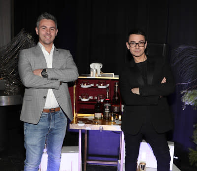 Christian Siriano hosted Pernod Ricard’s Elegant White Elephant Exchange on December 13, 2022, at the PUBLIC Hotel in New York City, which featured a 23k gold Bespoke Cocktail Trunk by artist Johnathan Shultz and prestige cocktails from Avión Reserva 44 Extra Añejo Tequila, Jameson Black Barrel Irish Whiskey, Aberlour 12 Year Scotch, and The Glenlivet 14-Year-Old. Photo credit Cassidy Sparrow