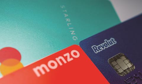 Starling, Monzo,Revolut bank cards