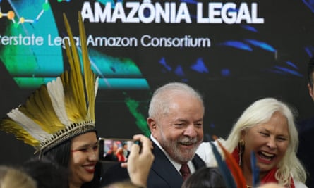 Luiz Inácio Lula da Silva at a discussion about the Amazon rainforest at the Cop27 climate conference in Egypt.