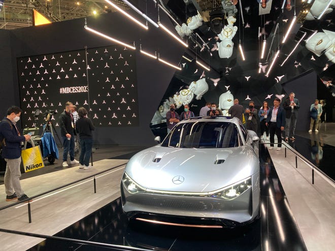 The Mercedes-Benz booth at CES 2023.