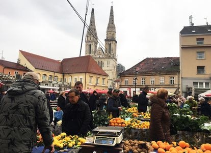 The Dolac market in downtown Zagreb; January 18, 2023. 