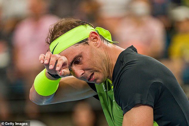 Nadal (pictured) is currently listed to play in the mixed doubles, and the tennis legend is no doubt champing at the bit to make up for his opening-match loss