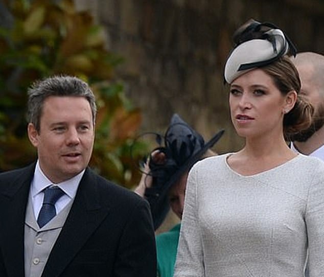 Royal links: Jonathan Rowland and his then partner Anya at Princess Eugenie's wedding