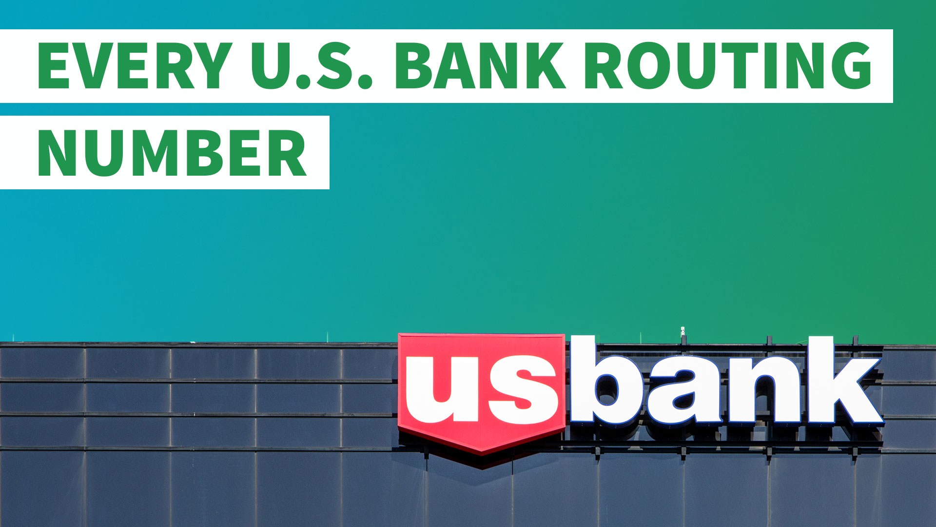 U S Bank Routing Number By State Money Lowdown