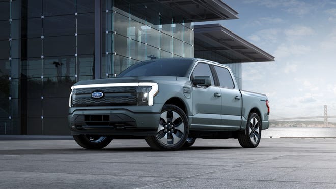 The 2023 Ford F-150 Lightning electric truck.