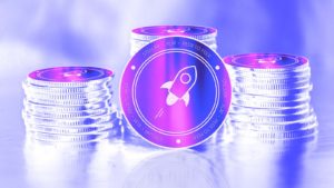 A concept image for the Stellar (XLM) token with a purple filter.