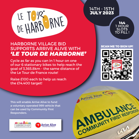 24 hour ‘Le Tour De Harborne’ event raising funds to save lives
