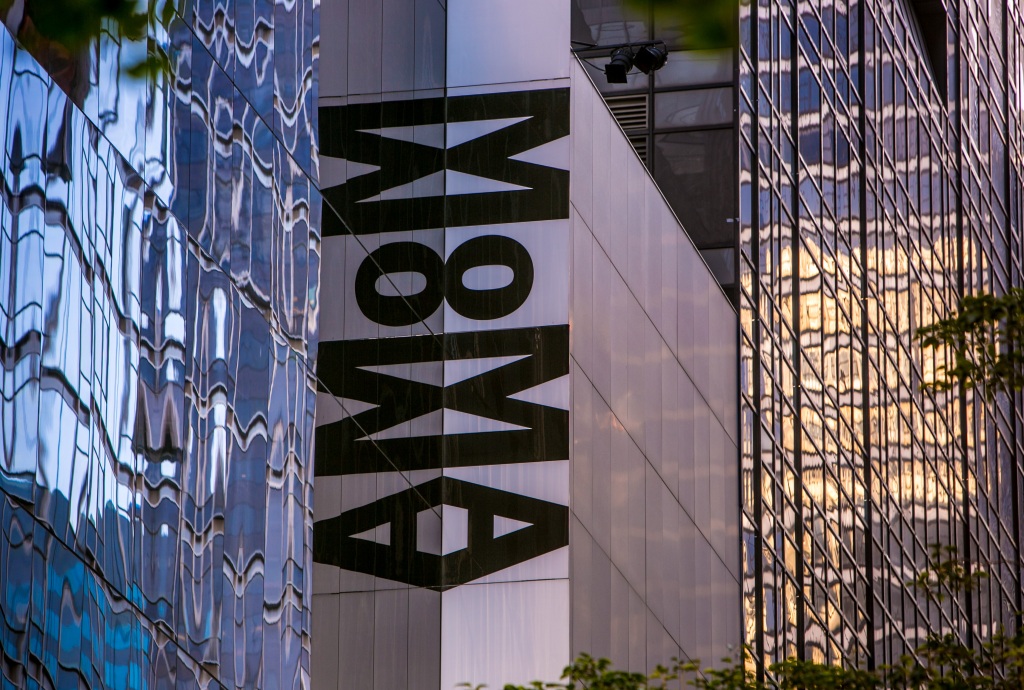 NEW YORK, NY - OCTOBER 21:  The entrance to the Museum of Modern Art is viewed on October 21, 2013 in New York City.  With a full schedule of conventions and major events taking place throughout Manhattan, millions of global visitors flock to New York City during the fall. (Photo by George Rose/Getty Images)