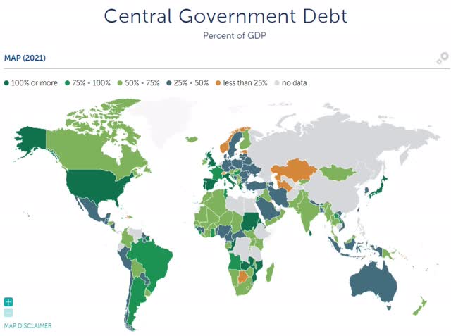 Global Central Government Debt