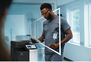 Konica Minolta's Healthcare-enabled MFP Plus, connected by Kno2, helps healthcare providers easily and securely exchange patient information electronically in formats that support and adhere to the latest industry regulations. These include the 21st Century Cares Act and HIPAA, as well as the most recent FCC regulations to reduce the use of standard copper phone lines.
