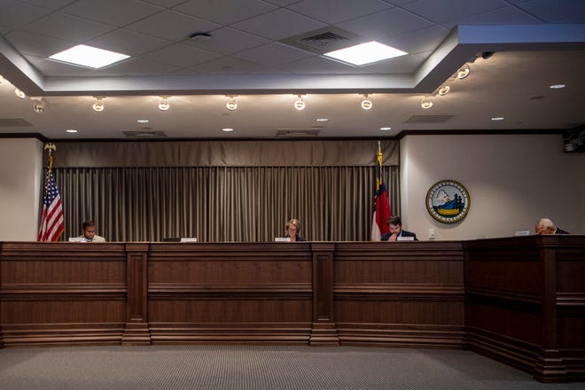 Buncombe County Commissioners meet in Asheville April 4, 2023.