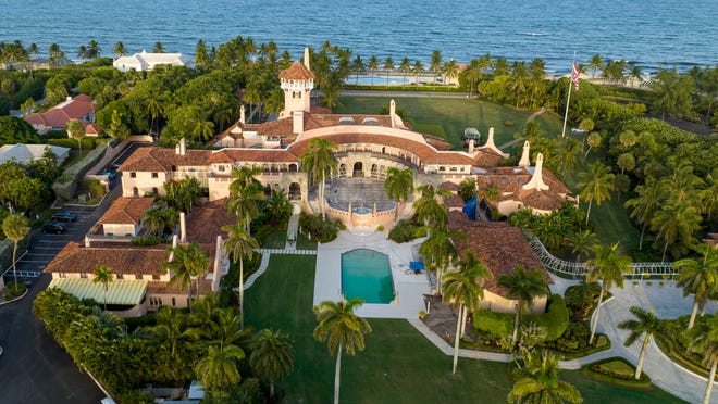 An aerial view of President Donald Trump's Mar-a-Lago estate is seen Wednesday, Aug. 10, 2022, in Palm Beach, Fla.