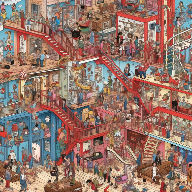 An unsolvable Midjourney-created &quot;Where's Waldo&quot;