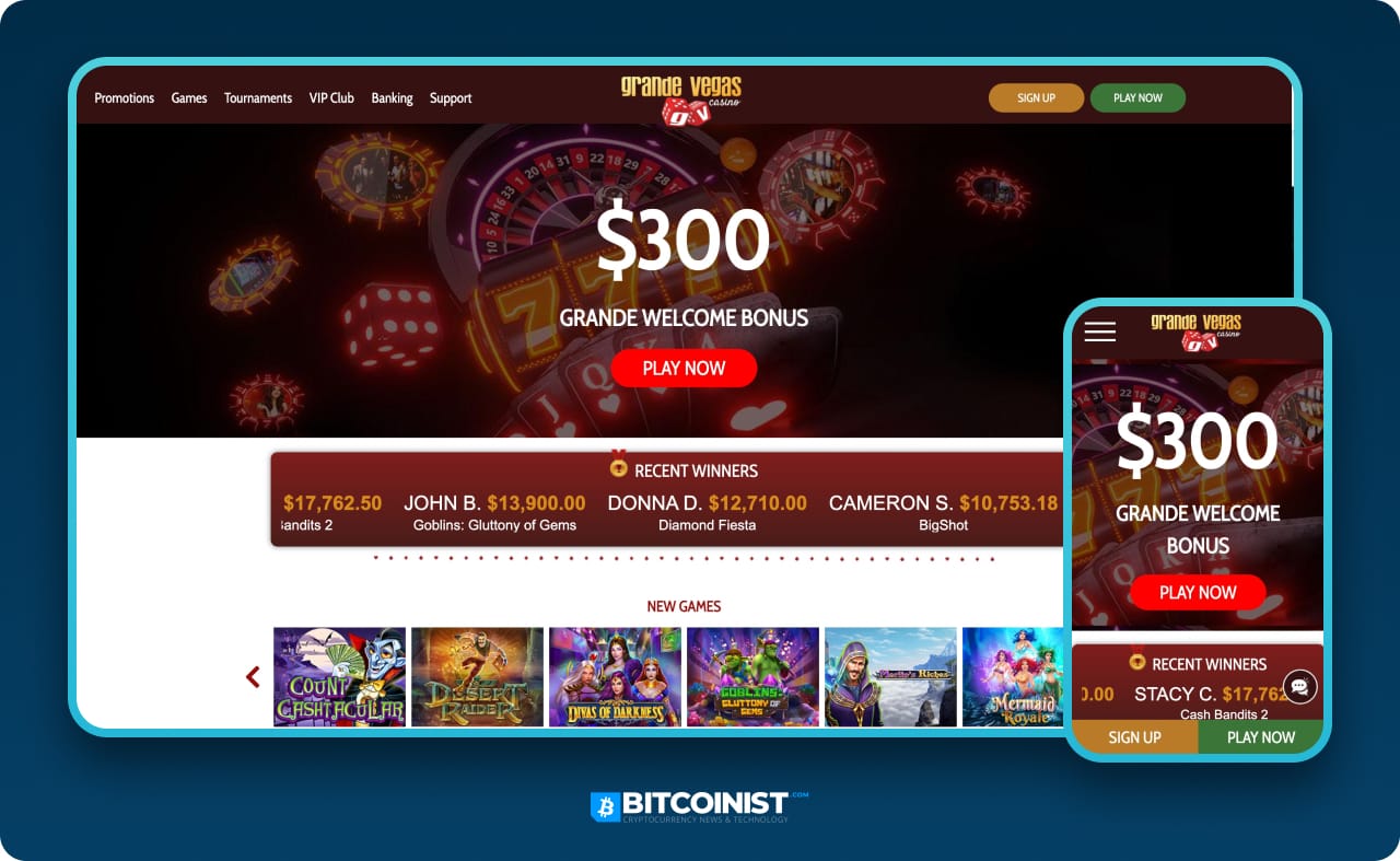 Grande Vegas US bitcoin casino review