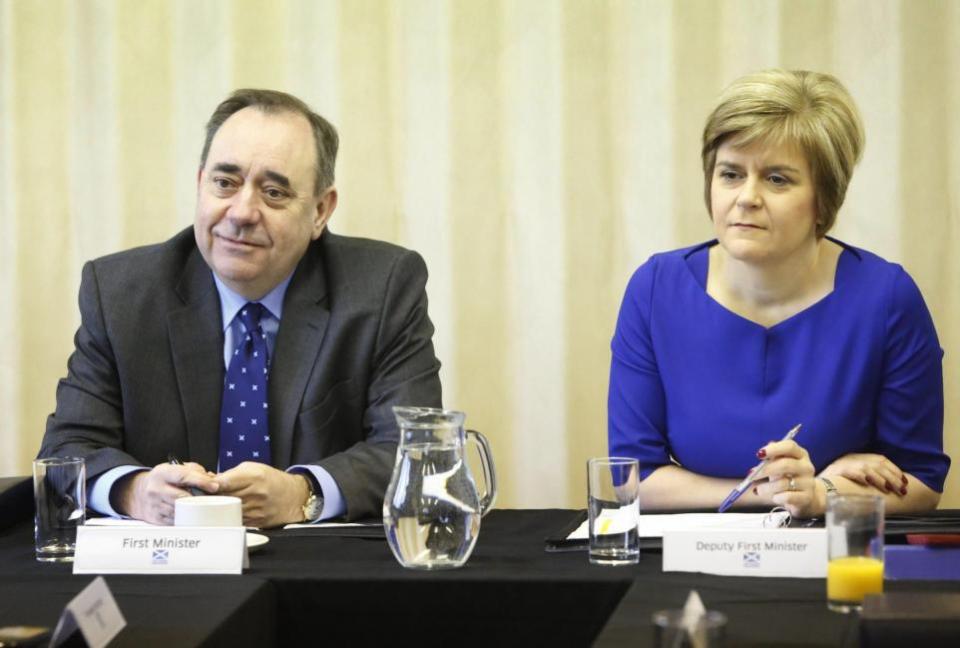 The National: Alex Salmond and Nicola Sturgeon in 2014