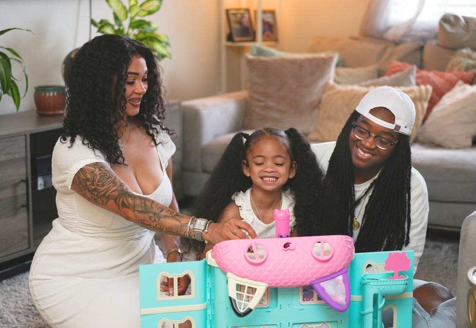 Jun 11, 2023; Oakland Park, FL, USA; Jordan (white dress) and Carmella Graham (white hat) , and their four-year-old daughter Adeece. The couple used In vitro fertilization (IVF) when they had their daughter in July 2018 while living in Kansas City.
