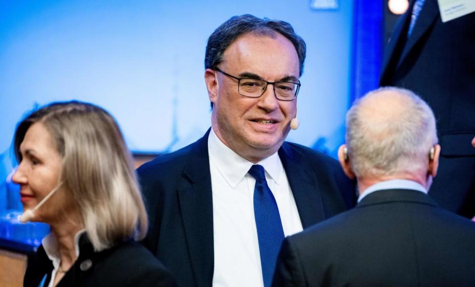 Andrew Bailey, governor Bank of England interest rate