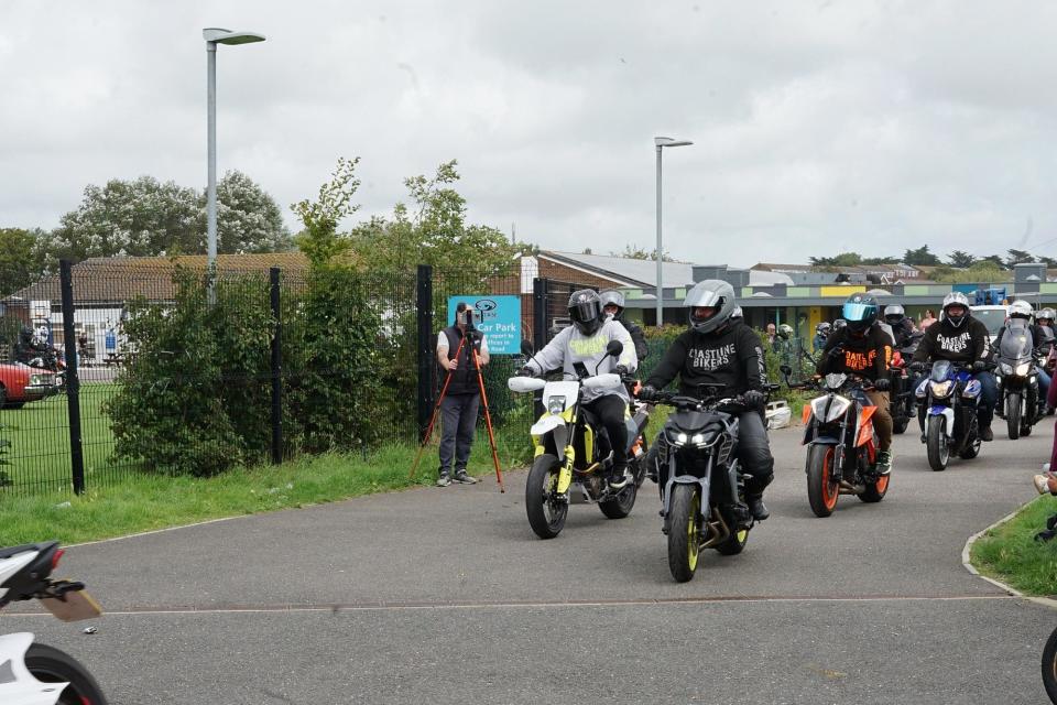 Motorbikes and cars at West Rise junior school in Eastbourne on Saturday, August 12 (Photo: Dan Jessup)