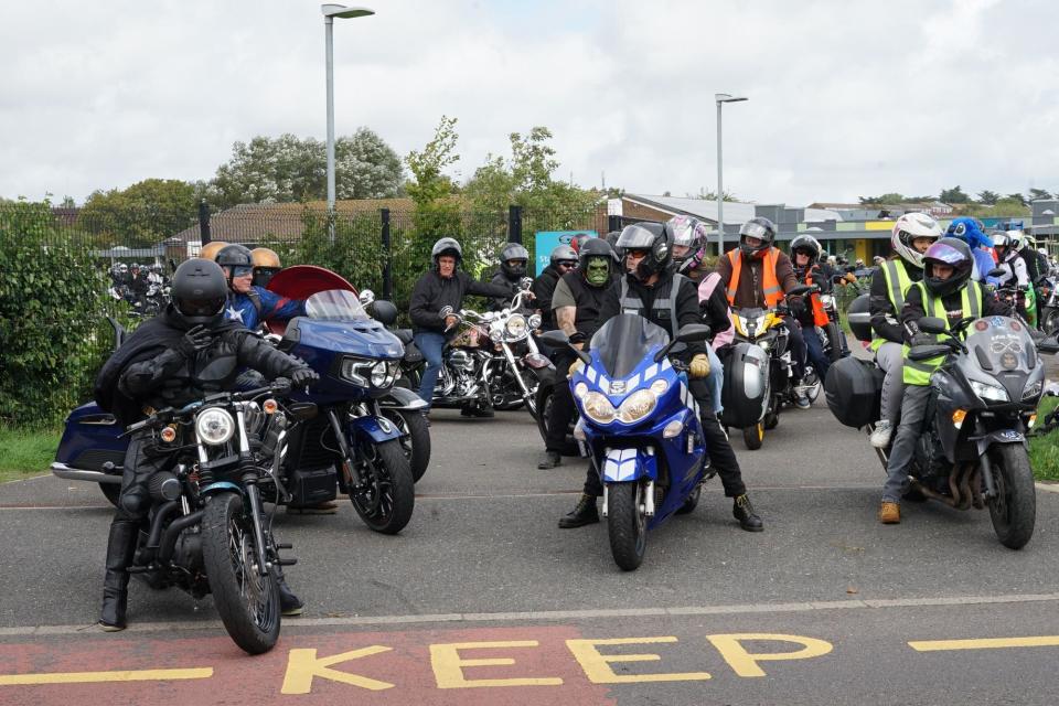 Motorbikes and cars at West Rise junior school in Eastbourne on Saturday, August 12 (Photo: Dan Jessup)