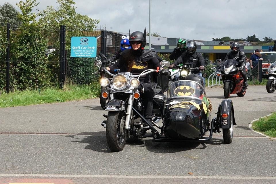 Motorbikes and cars at West Rise junior school in Eastbourne on Saturday, August 12 (Photo: Dan Jessup)