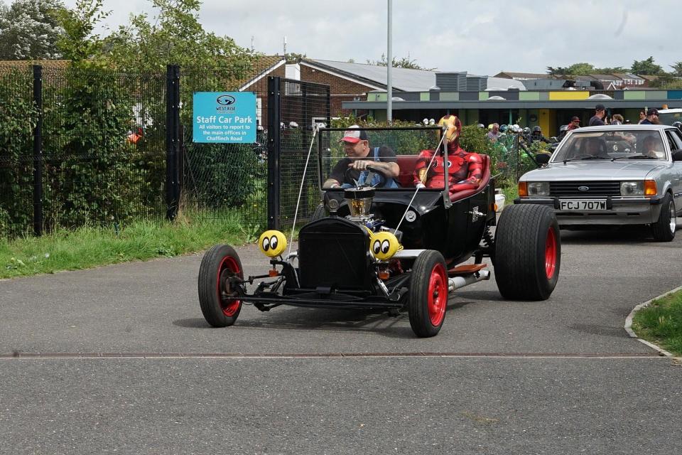 Motorbikes and cars at West Rise junior school in Eastbourne on Saturday, August 12 (Photo: Dan Jessup)