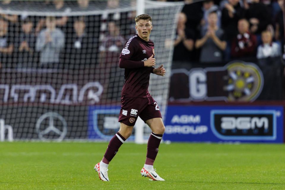 Aidan Denholm put in an assured performance during Hearts' 3-1 win over Rosenborg at Tynecastle on Thursday. (Photo: Mark Scates - SNS Group)