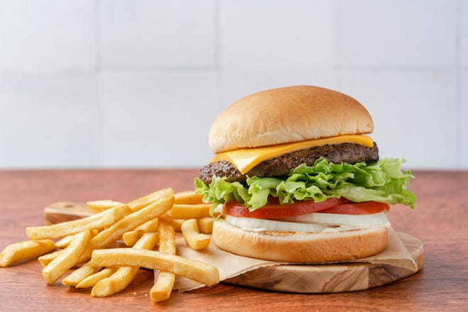 A cheeseburger and fries from Nation's Giant Burgers. The chain has 29 restaurants in California.