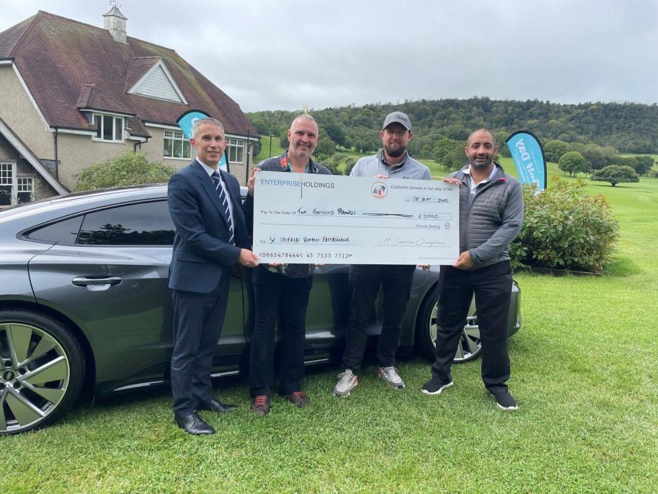 Left to right: Steve Tester (Caffyns Audi), Simon Cosham (St Wilfrid's), Matt Startin & Ash Ramanah