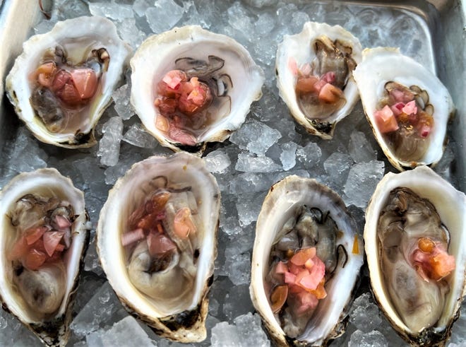 A selection of East Coast oysters from Sedalia's Oysters and Seafood in Oklahoma City.