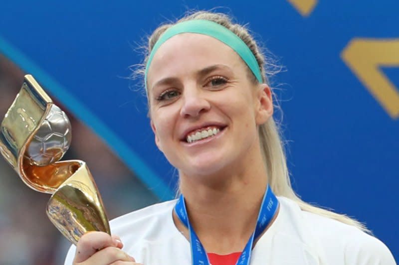 Julie Ertz won two World Cup titles with the United States Women's National Team. File Photo by David Silpa/UPI