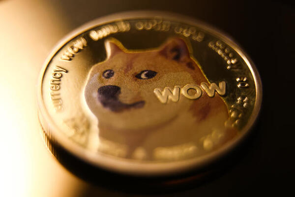 Dogecoin crypto token. Bitcoin rally