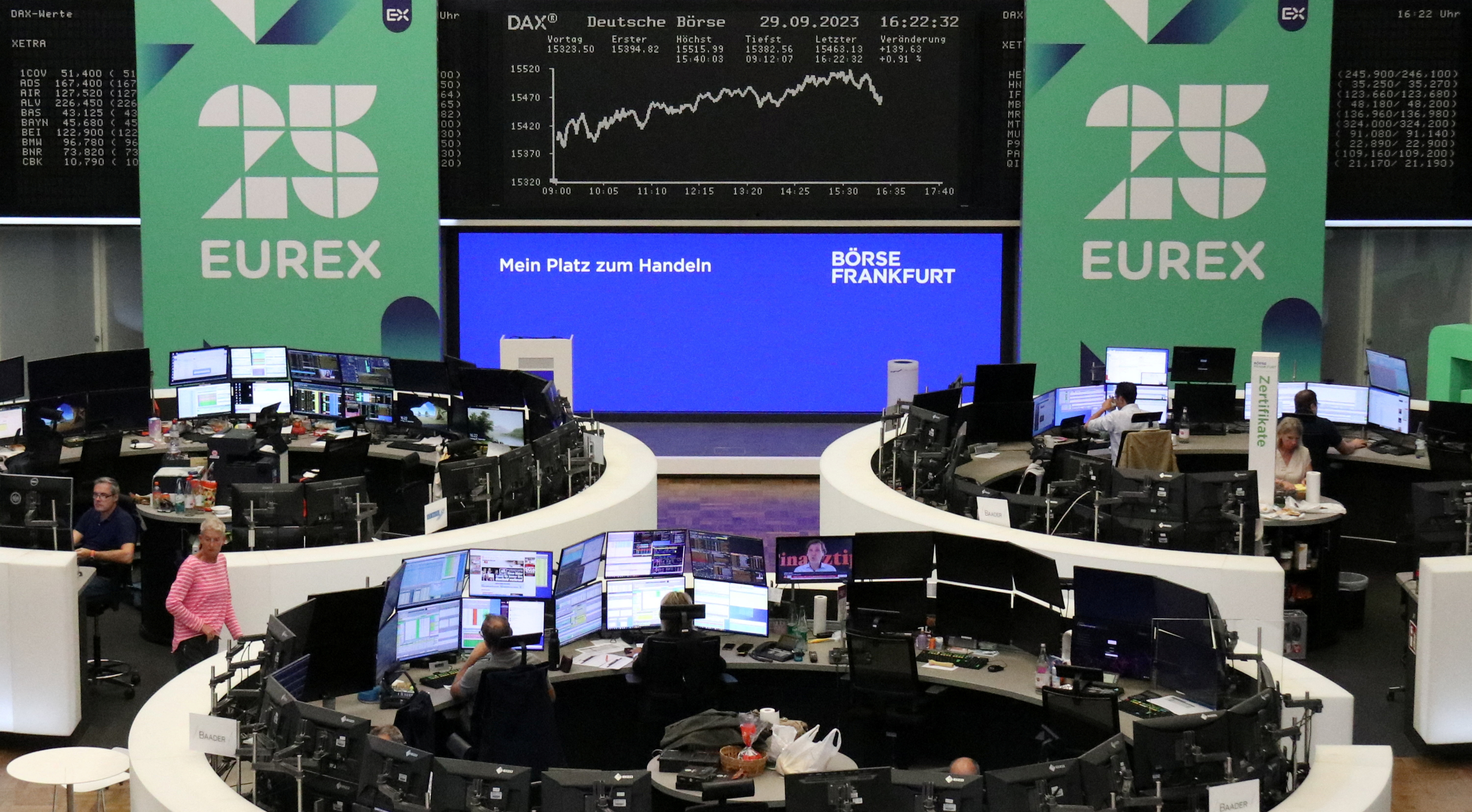 German share price index DAX graph is pictured at the stock exchange in Frankfurt