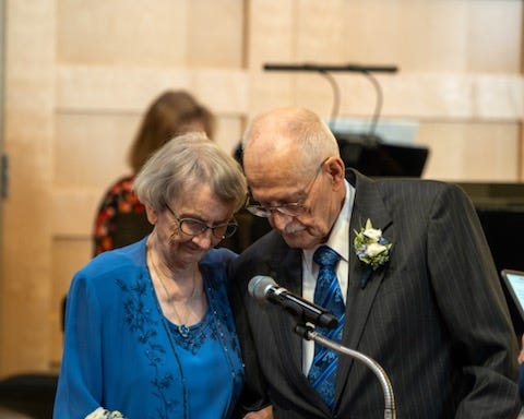 Doris Kriks-Kruse and Carl Kruse on their wedding day, Oct. 15, 2023.