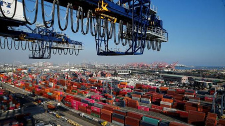Shipping containers are pictured at Yusen Terminals (YTI) on Terminal Island at the Port of Los Angeles in Los Angeles, California, US, January 30, 2019. Photo :Reuters