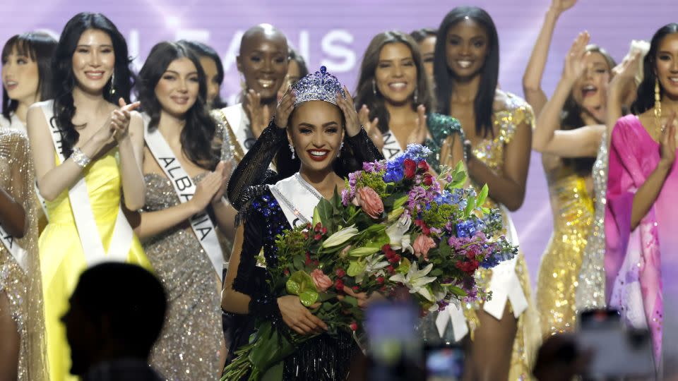 Miss USA R'Bonney Gabriel is crowned the 2022 Miss Universe on January 14  in New Orleans. - Jason Kempin/Getty Images