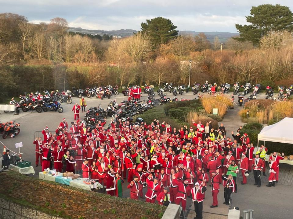 Hundreds of Santas are set to ride motorbikes through Bristol city centre to raise festive cheer