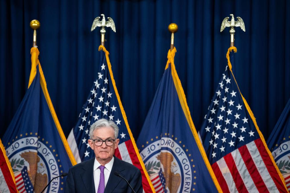 FTSE  Washington, USA. 20th Sep, 2023. U.S. Federal Reserve Chair Jerome Powell speaks to media during a press conference after a Federal Open Market Committee (FOMC) meeting, in Washington, DC, on Wednesday, September 20, 2023. (Graeme Sloan/Sipa USA) Credit: Sipa US/Alamy Live News