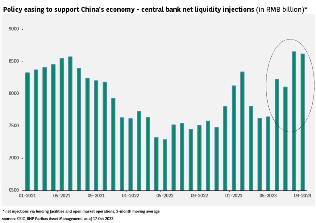 Policy easing to support China's economy - Central bank net liquidity injections