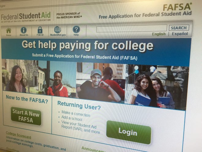 Website for the Free Application for Federal Student Aid