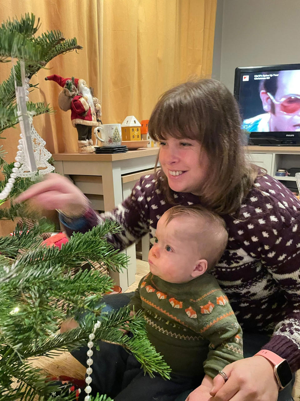 The family are embracing their first festive season together. (Jennifer Blandford/Caters)