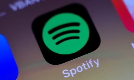 The logo of music streaming company Spotify