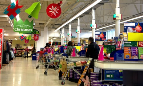 A Tesco store at christmas