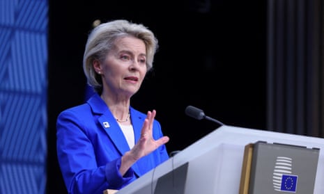 European Commission President Ursula von der Leyen speaks during the European Union and Western Balkans leaders' summit, in Brussels, Belgium December 13, 2023.