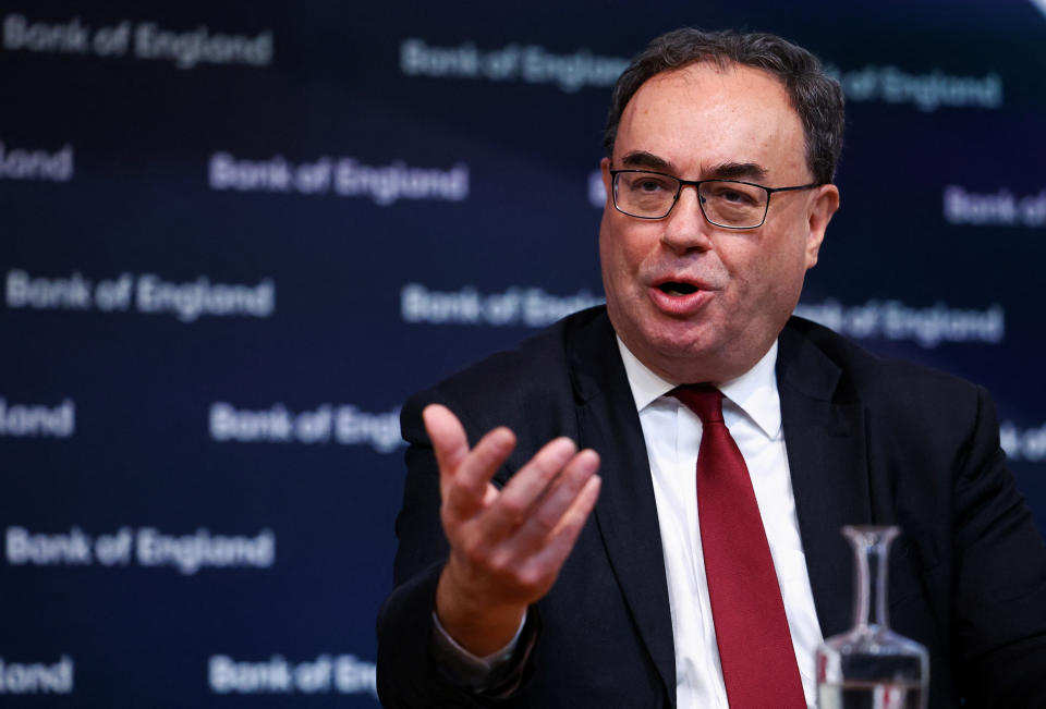 interest rates Governor of the Bank of England, Andrew Bailey attends the biannual Financial Stability Report press conference, at the Bank of England, in London, Britain, December 6, 2023. REUTERS/Hannah McKay/Pool