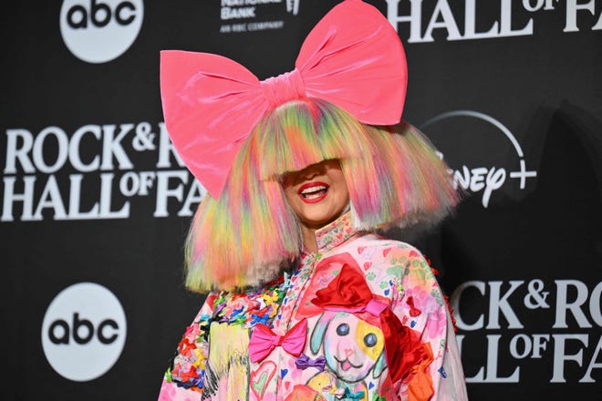 Sia poses at the 38th Annual Rock & Roll Hall of Fame Induction Ceremony at Barclays Center in New York City on Nov. 3, 2023.