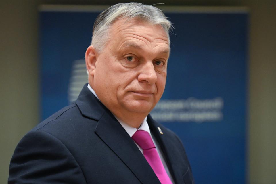 Hungary’s Prime Minister Viktor Orban at the EU summit in Brussels (AFP via Getty Images)