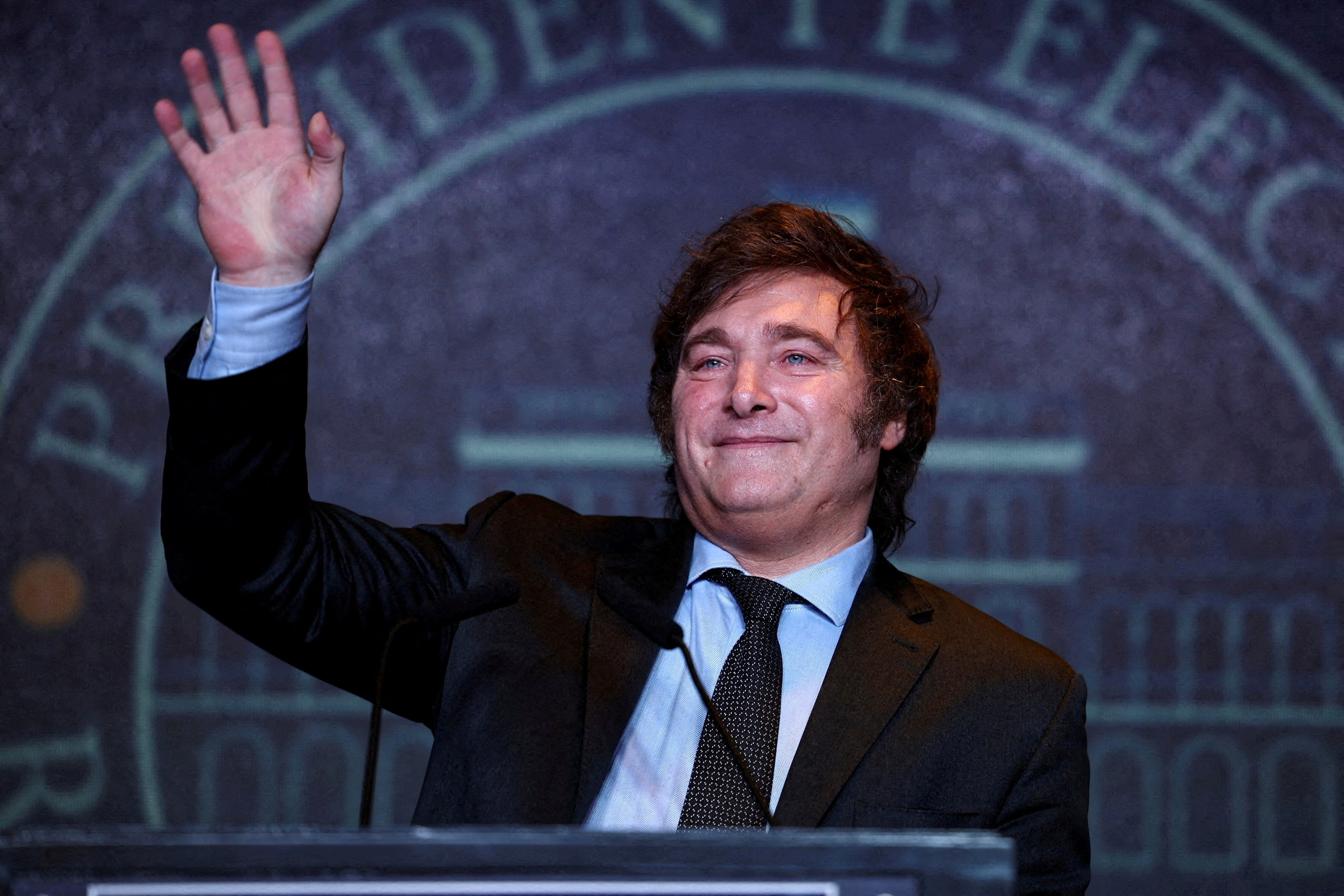 Argentina's president-elect, Milei, addresses supporters in Buenos Aires